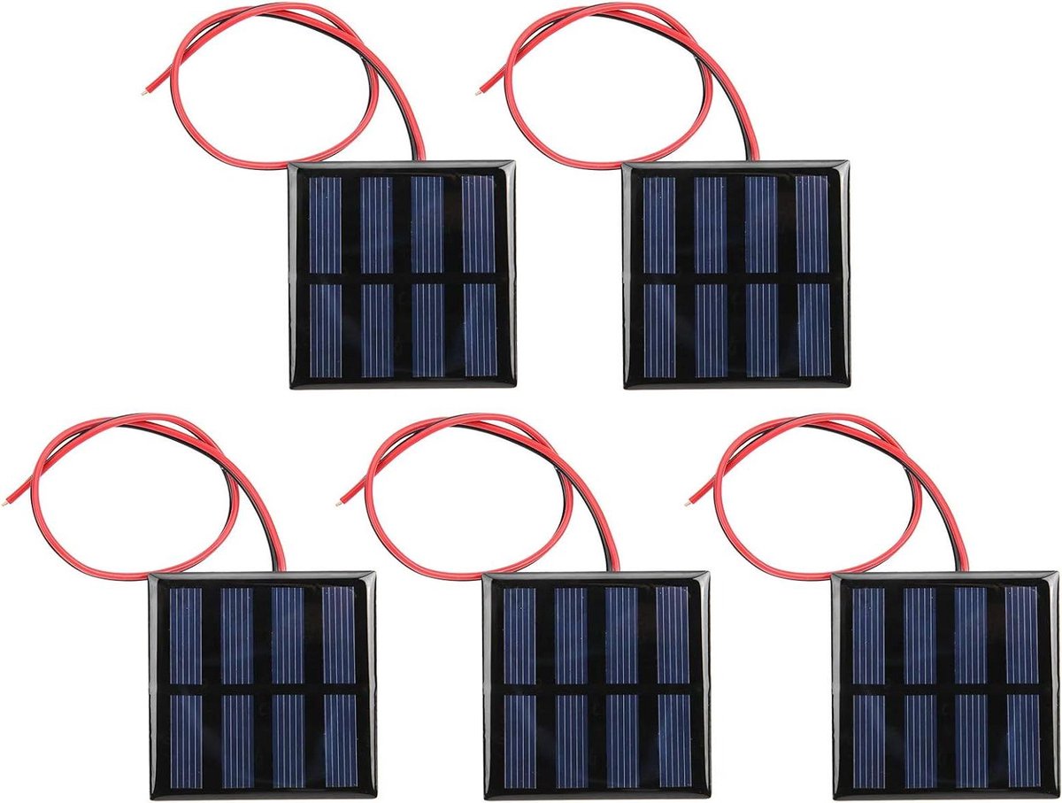 Mini Zonnepaneel - Klein Zonnepaneel Voedingsmodule - DIY Projecten - Hoge Energieconversie - 60x60mm - Zwart