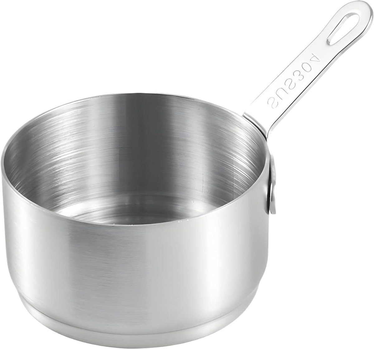 Mini Sauspan - Kleine Steelpan - Kleine Porties Verwarmen - Antiaanbaklaag - 60 ml - Zilver