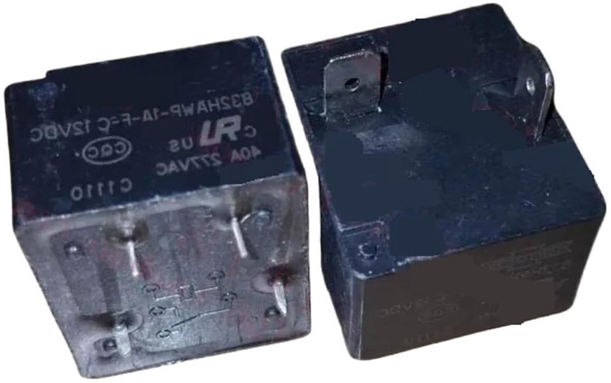 Relais - Schakelaar - Auto Elektronica - Hoge Capaciteit - 2 stuks - Zwart