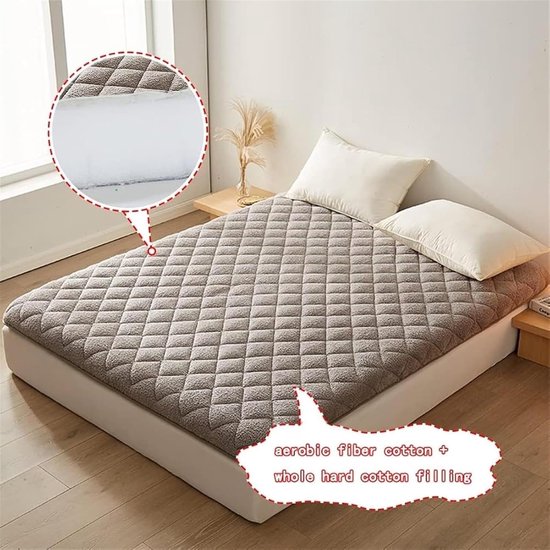 Japanse Futon Matras - Vloermatras Opvouwbaar - Veelzijdig Slapen - Ademend Huidvriendelijk - 90 x 190 cm - Grijs — afbeelding 5