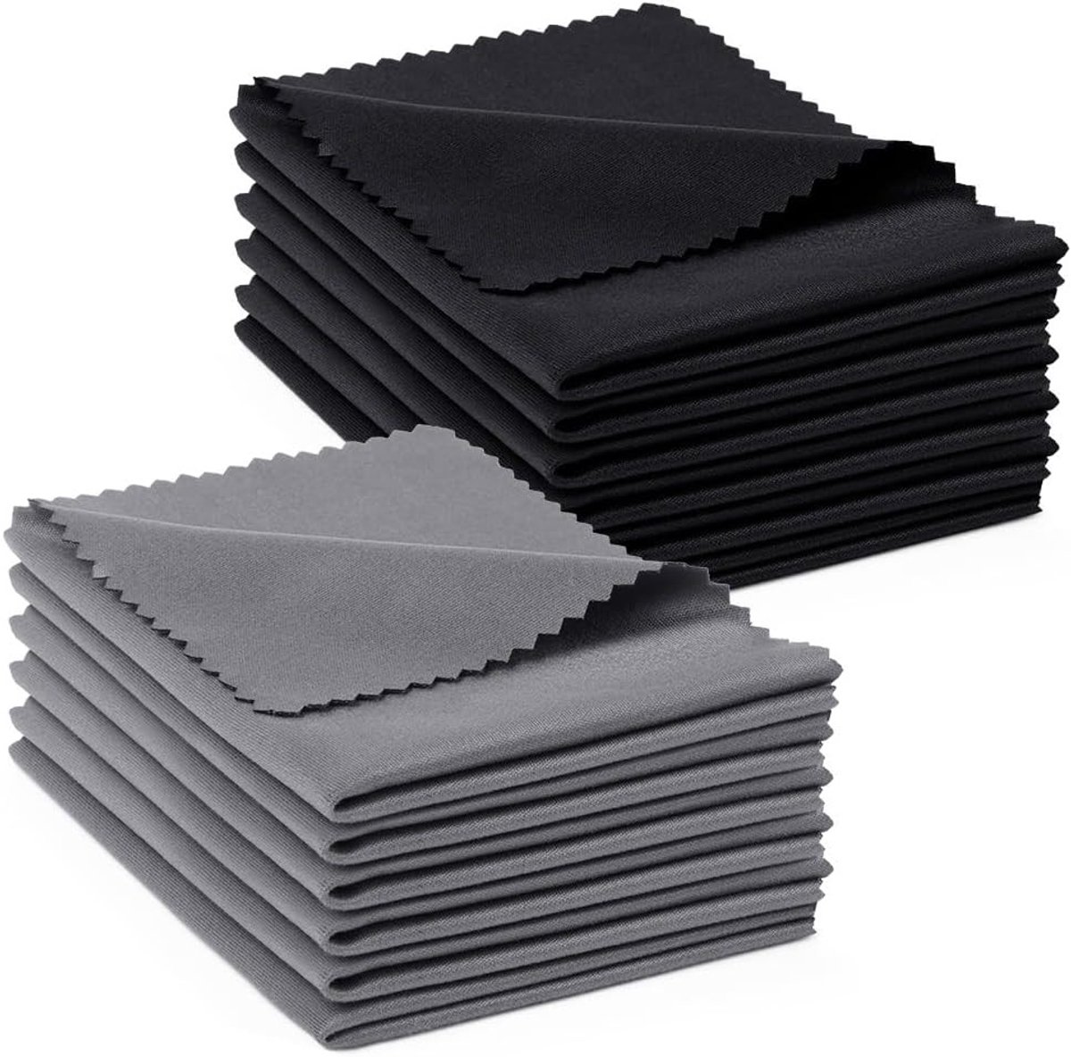 Premium Microfibre Schoonmaakdoekjes voor Brillen - 12 Stuks Herbruikbare, Lintvrije Doeken voor Camera, Schermen en Tablets - 15 x 18 cm