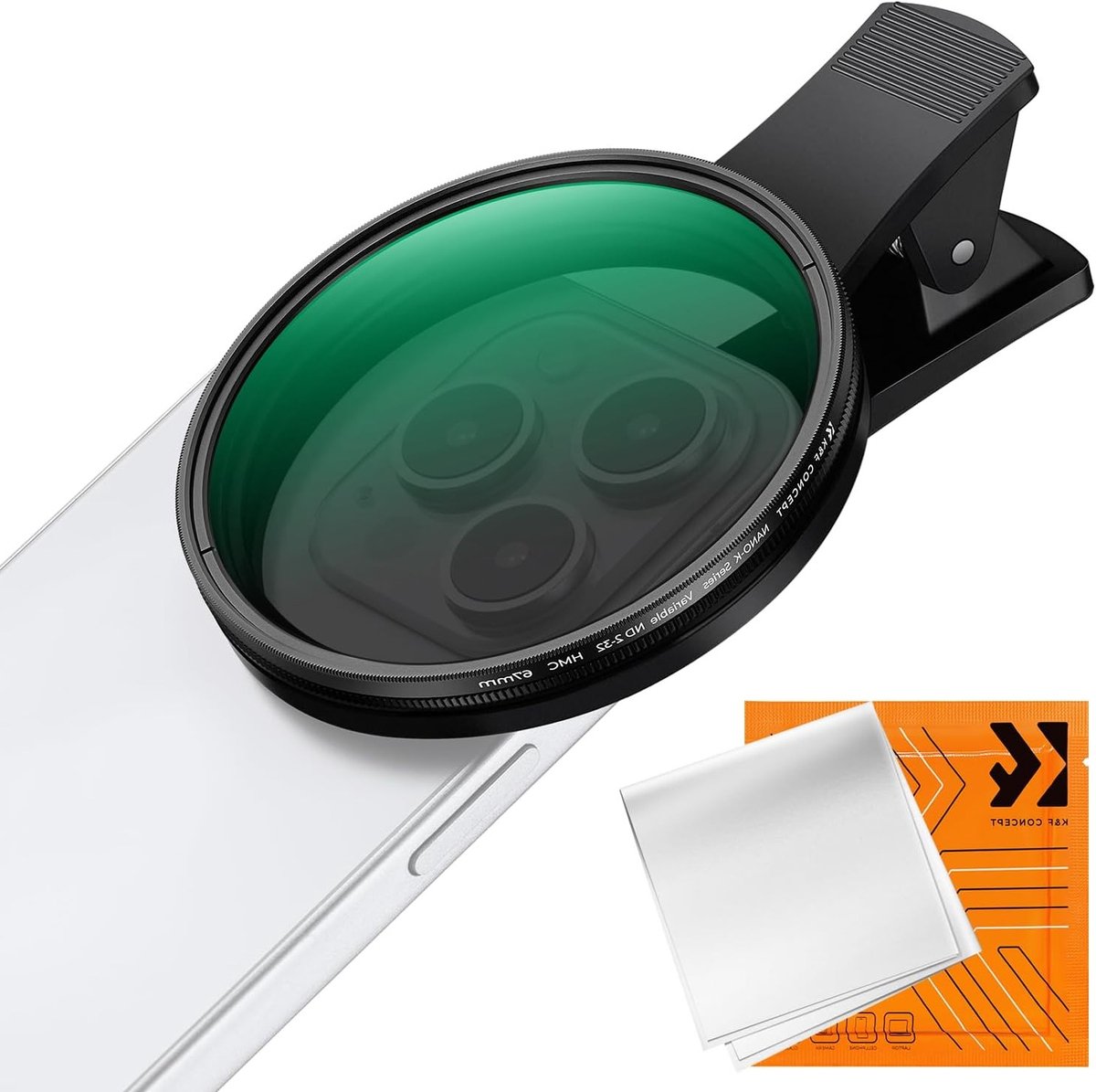 Snap-on 67mm Variabel ND2-ND32 Filter voor Smartphone met Optisch Glas en Meelaag Coating voor Verbeterde Fotografie