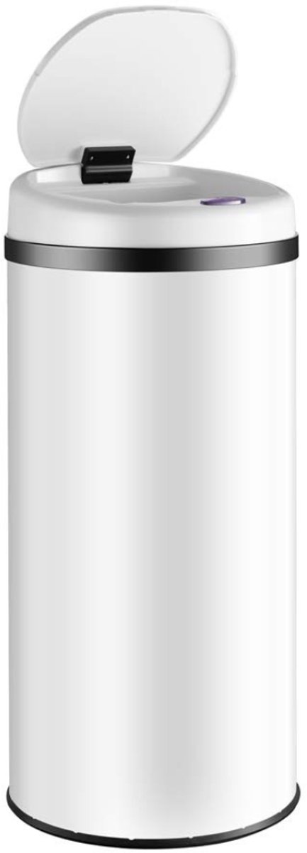 AHD® Prullenbak met Sensor - Prullenbak - Afvalbak - Wit - 30cm x 30cm x 53cm