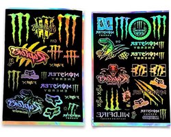 Set van 2 Reflecterende Stickers voor Motor, Fiets, Helm en Auto - Creatieve DIY Decoratie voor Kinderen en Tieners, Ideaal voor Ambachtelijke Projecten