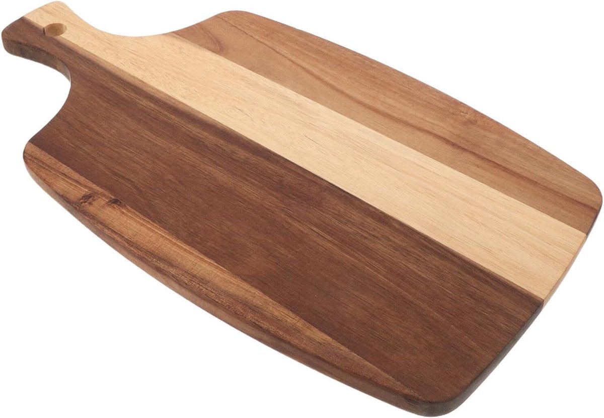 Houten Pizza Plank - Snijplank Serveerplank - Eten Presenteren - Met Handvat - 45x25 cm - Bruin