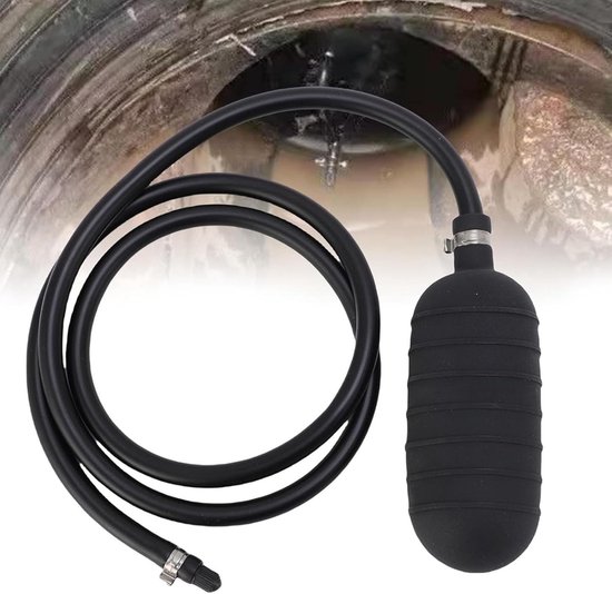 Opblaasbare Pijpstoppen - Lekdetector Ballon - Afvoer Onderhoud - Verstelbaar PVC Ontwerp - 45-70mm - Zwart — afbeelding 4