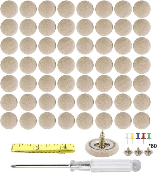 Dakhemel Reparatiekit - Interieur Bevestiging - Auto Interieur Herstel - Universele Pasvorm - 60 Delig - Beige — afbeelding 5