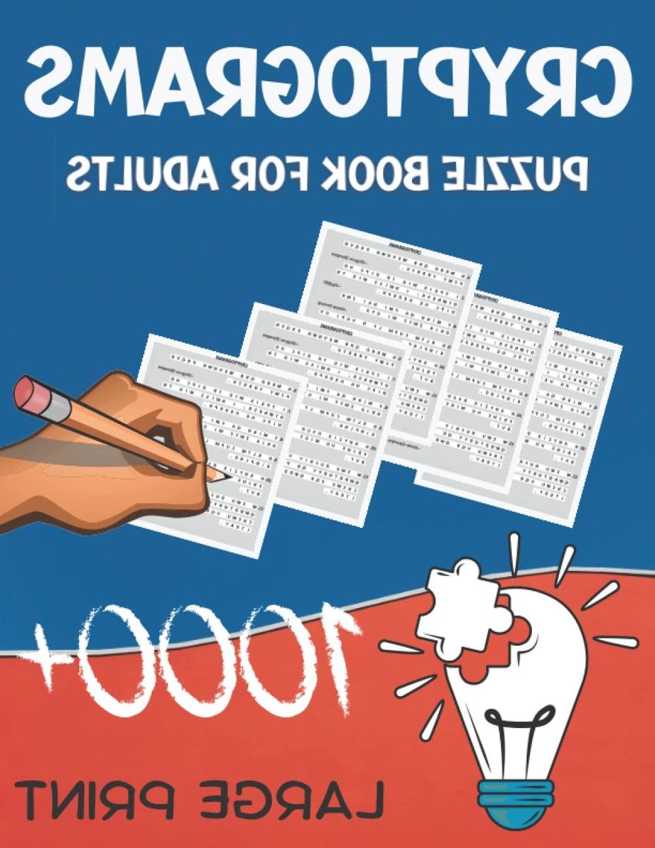 Cryptogrammen Puzzelboek - Hersenkrakers - Hersenen Trainen - 1050 Puzzels - Groot Lettertype - Niet Gespecificeerd