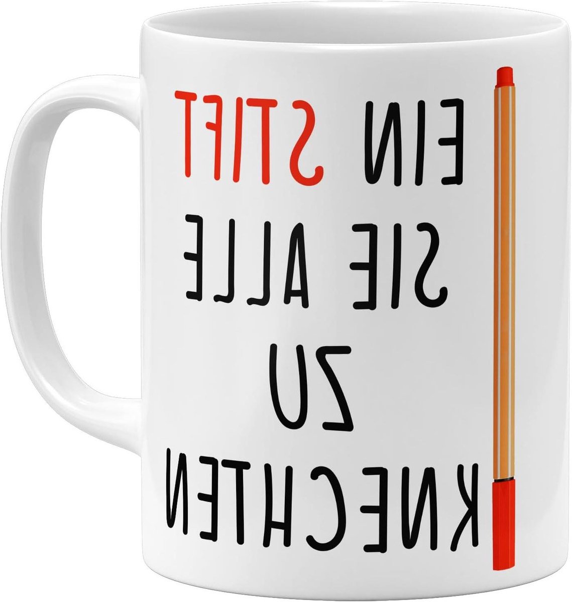 Grappige mok - Thee kop - Cadeau geven - Dubbelzijdig bedrukt - 325 ml - Wit