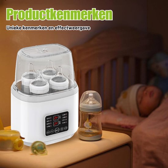 HEZIVO® Flessen Sterilisator - Flessenreiniger en Flessenverwarmer - BPA-vrij van hezivo — afbeelding 2