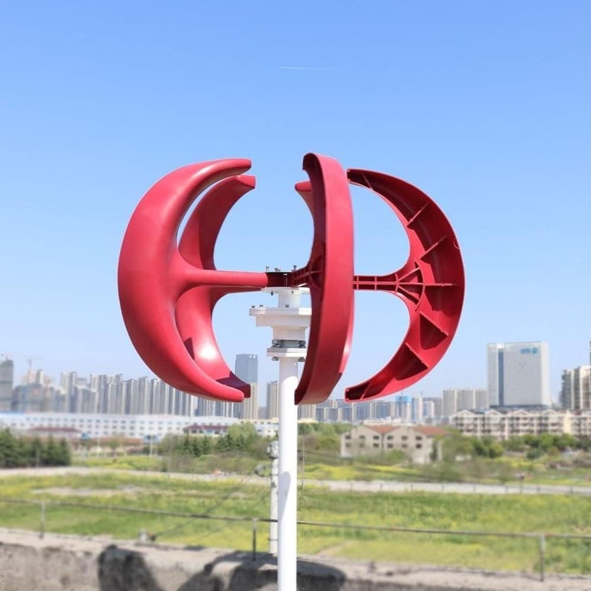 Windturbine Generator - Windmolen Motor - Straatverlichting - MPPT Controller - 5000W - Rood