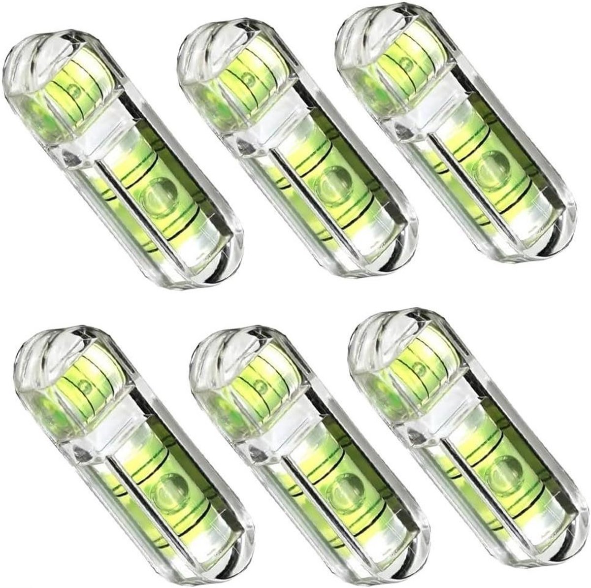 Waterpas Set - Niveau Gids - Precies Ophangen - Verstelbare PTZ - 6 Stuks - Groen Geel