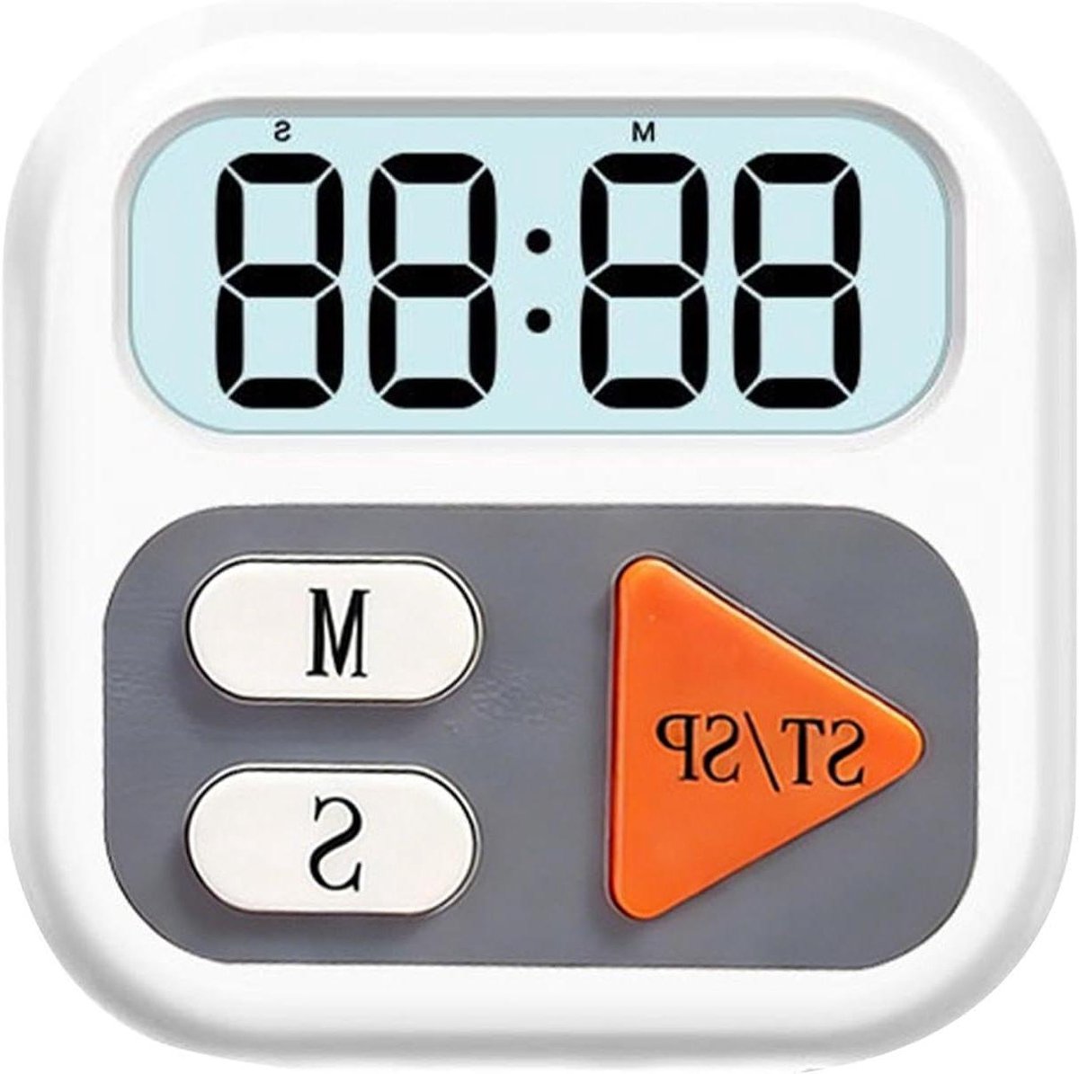 Digitale Kookwekker - Magnetische Timer - Keuken Timen - Stil en Trillend Alarm - 7 x 7 x 2 cm