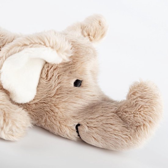 Olifant Knuffel - Pluche Olifantje - Onderweg Knuffelen - Handzaam Formaat - 16 cm - Grijs van Olifant — afbeelding 4