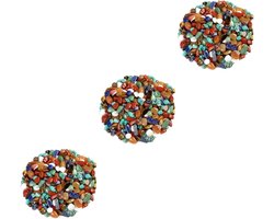Kristallen Aquarium Grind - Decoratie Stenen - Aquarium Decoratie - Natuurlijke Glasstenen - 7-9 mm - Multicolor