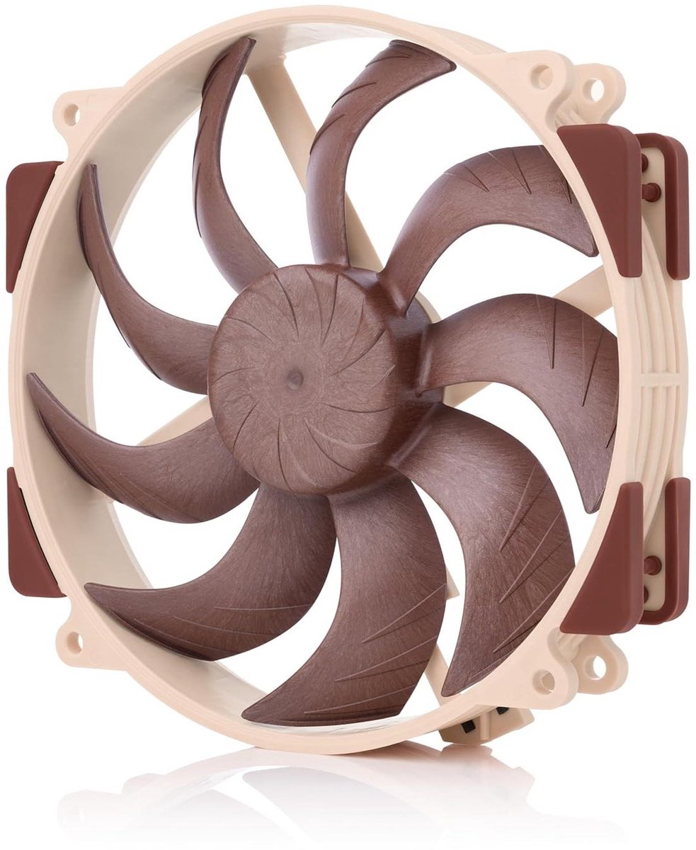 PC Ventilator - Koeler Fan - Computer Koeling - Rond Frame Ontwerp - 140mm - Bruin