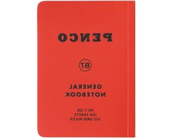 Penco Notebook - Schrijfvorm - Notities Maken - Grid Lijn - B7 - Rood
