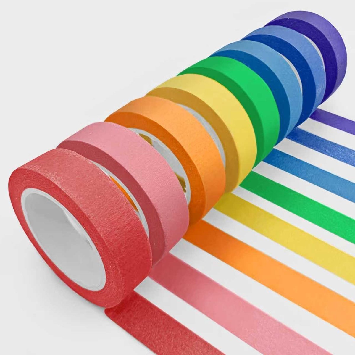 carmdering - Groene Schilderstape - Groene Afplaktape - Gekleurde Maskingtape - Gemakkelijk Met De Hand Te Scheuren - Waterdicht En Hersluitbaar - Krijt Papier Materiaal - Veelzijdig Voor Decoratie - Veilig Voor Kinderen En Volwassenen - 8 Stuks
