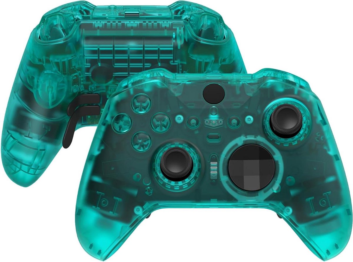 Controller Shell Vervanging - Behuizing Set Controller Onderdelen - Controller Personaliseren - Lichtdoorlatend ABS Materiaal - Model 1797 - Smaragdgroen