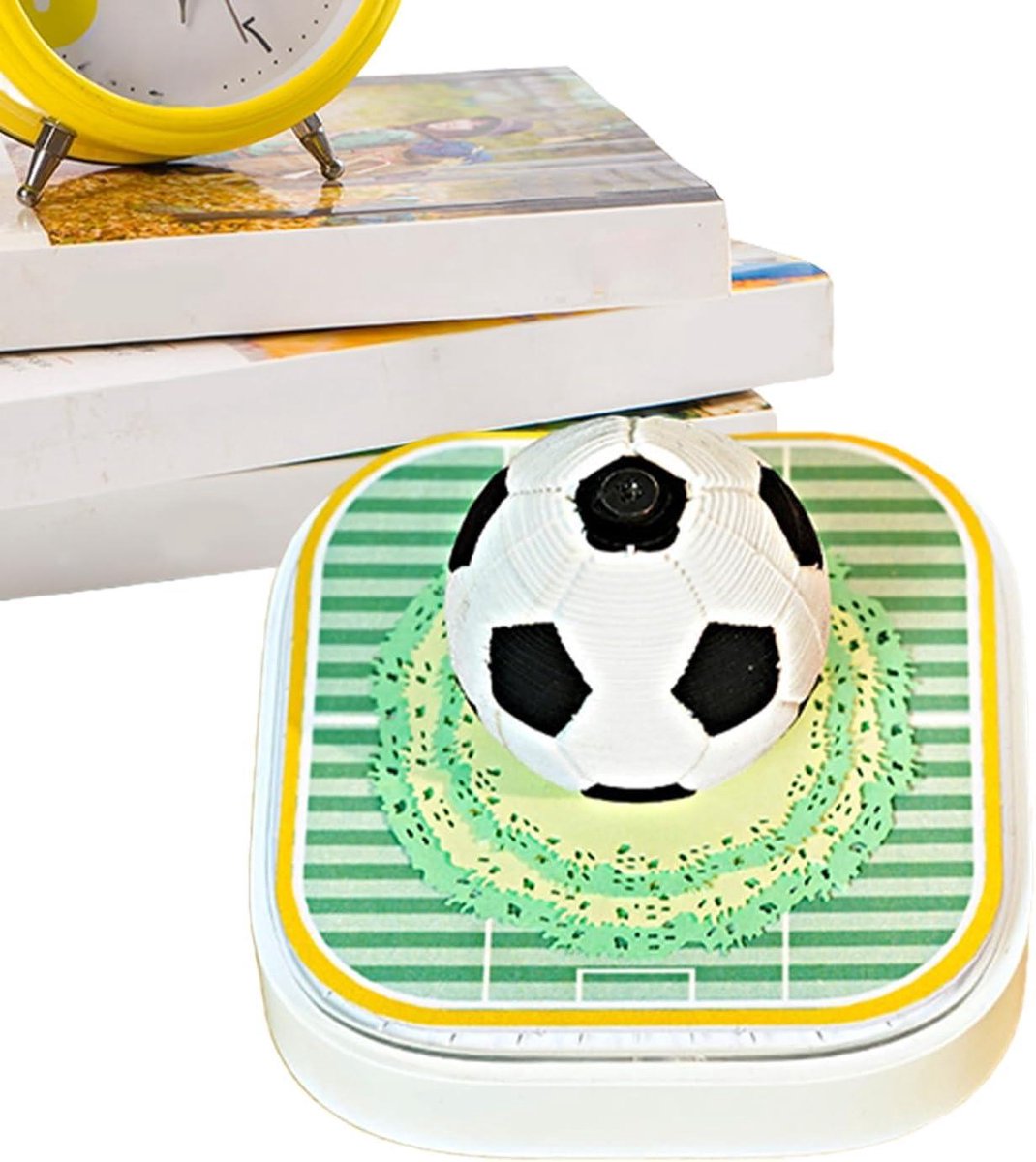 3D Kalender - Papieren Kalender - Bureau Decoratie - Voetbal Vorm - 8.2 x 8.2 x 6.2 cm - Multicolor