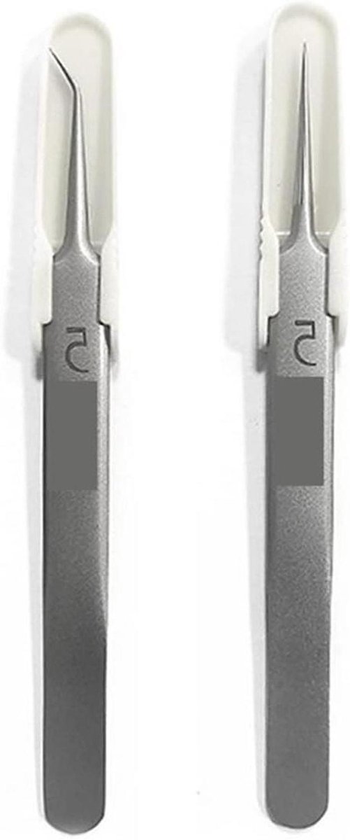Pincet Set - Pincetten Ontharingspincet - Precisie Werk - Keramisch Gecoat - 3 Stuks - Zilver