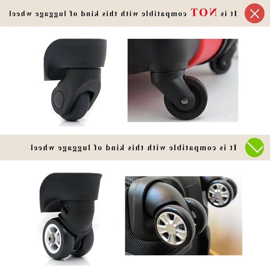 Set van 8 Beschermhoezen voor Spinner Kofferwielen - Ideaal voor Reisbagage en Kofferbescherming — afbeelding 2