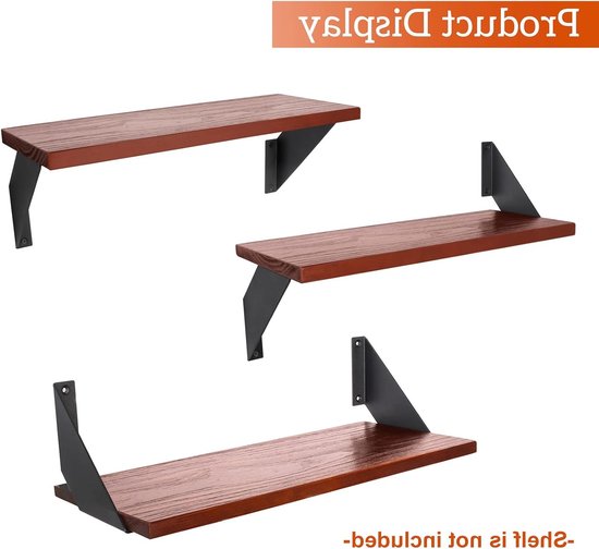 Stevige metalen wandplanksteunen 10 cm - 4 stuks, 90 graden muurbeugels voor planken en opslagoplossingen — afbeelding 5