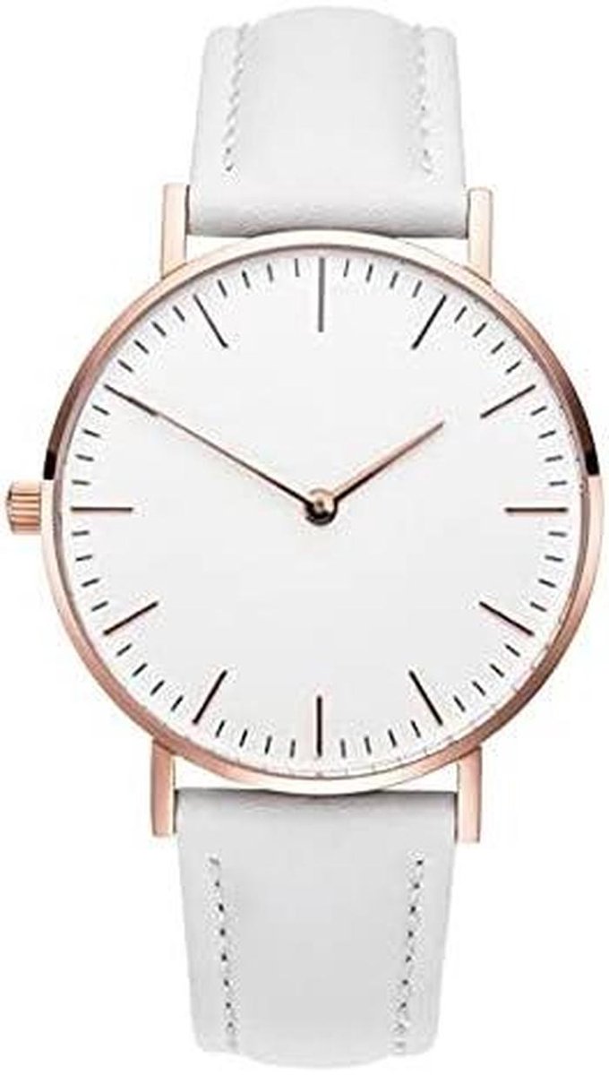 Dameshorloge - Modehorloge Polshorloge - Tijdweergave - Ultra-dun Design - Mesh Band - Wit