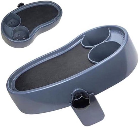 Verstelbare Pooltafel - Badkuip Caddy - Ontspanning bij zwembad - Antislip Bodem - 40CM - Zwart — afbeelding 3