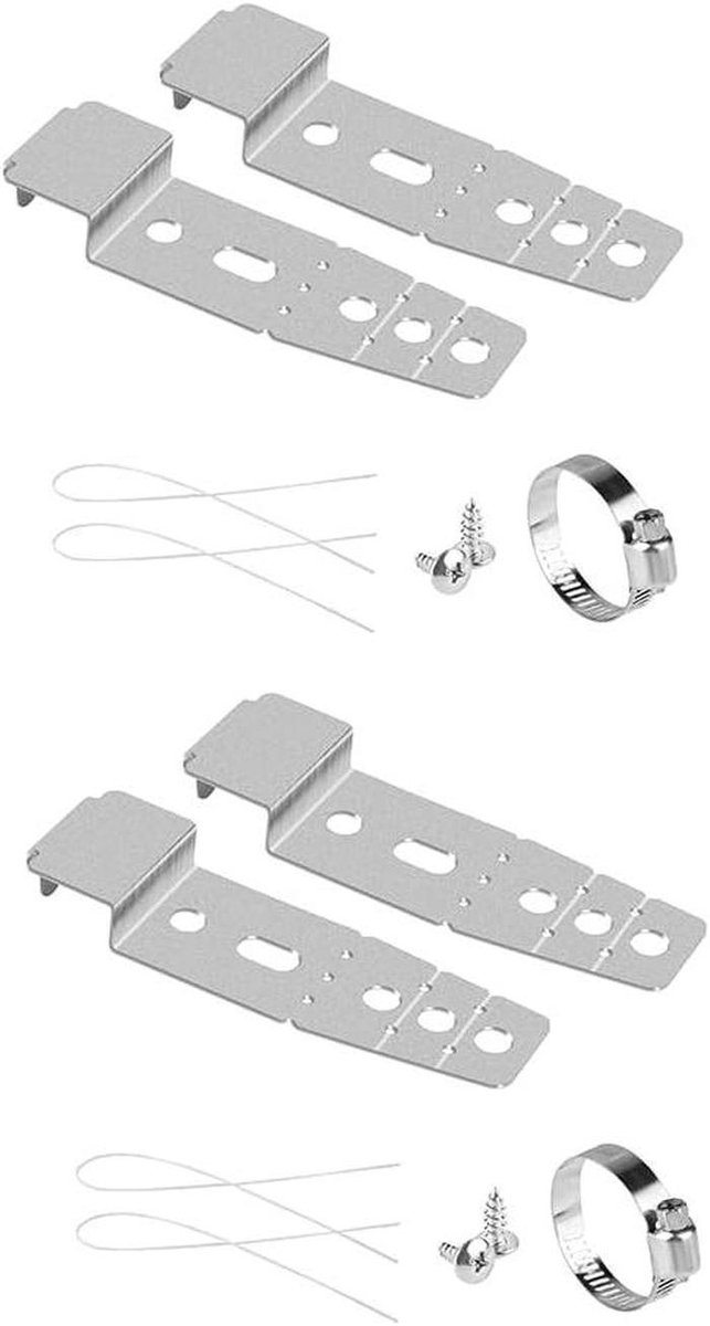 Vaatwasser Montagebeugel Set - Montageklemmen Inbouw - Apparaat Bevestigen - Roestvrij Staal - 80 Gram - Zilver