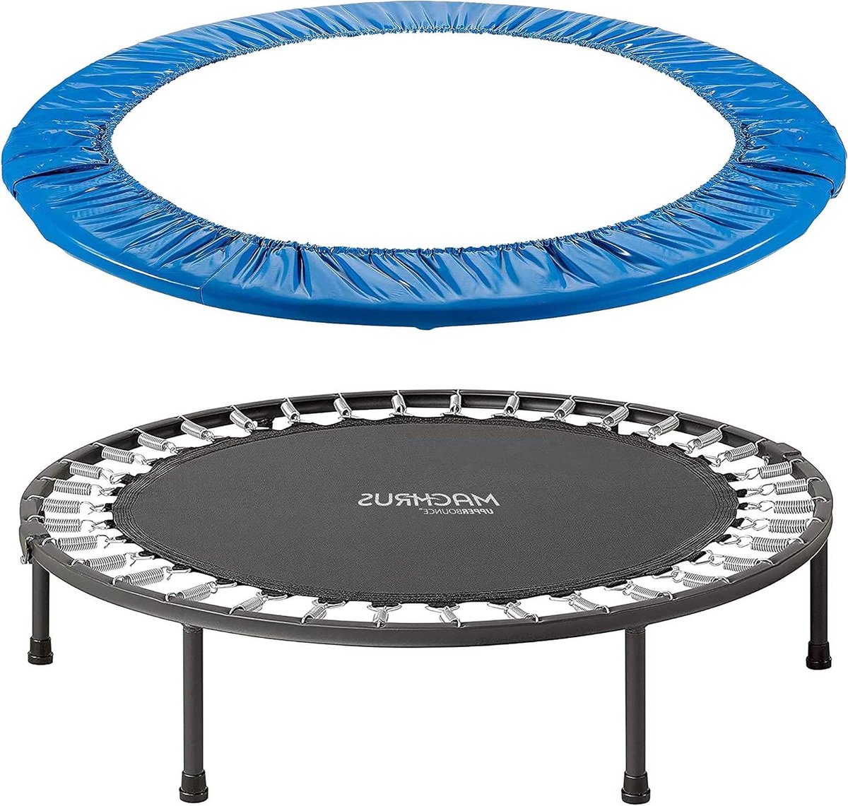 Trampoline Veiligheidspad - Spring Cover Randkussen - Veilig Trampolinespringen - Opvouwbaar met Trampoline - 40 Inch Rond - Blauw