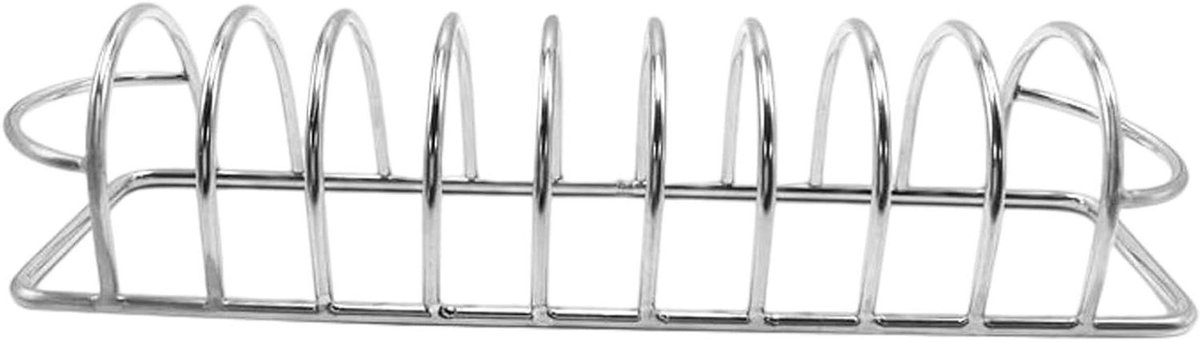 Ribrek Kippenstandaard - Grillgereedschap RVS - Gelijkmatig Grillen - Anti-aanbaklaag - 22 x 6 x 5 cm - Zilver