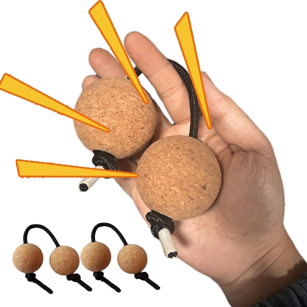 Percussie Instrument - Muziek Shakers - Muziek Maken - Kurk Constructie - 2 Paar - Natuurlijk