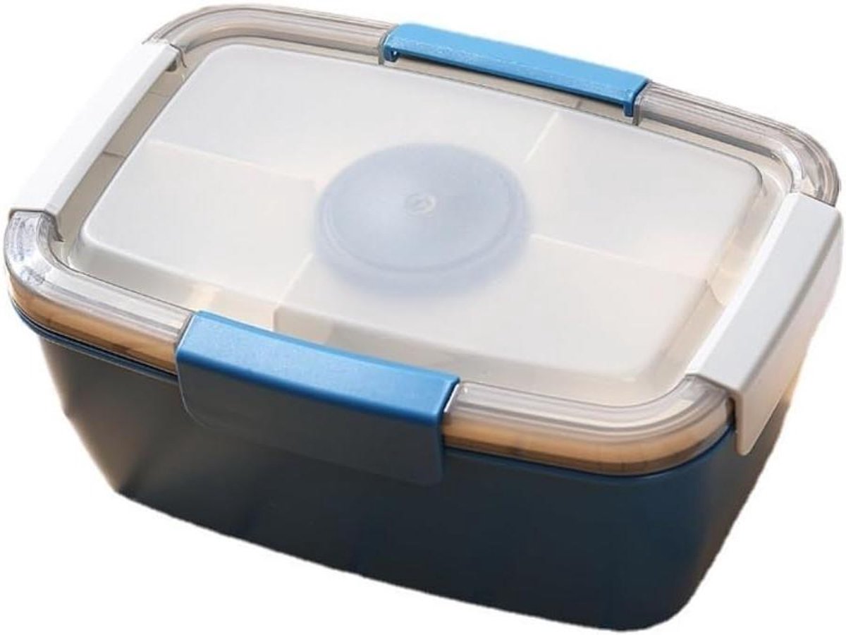 Voedselcontainer - Vershouddoos - Maaltijden Meenemen - Met Sausdoos - 2L - Blauw