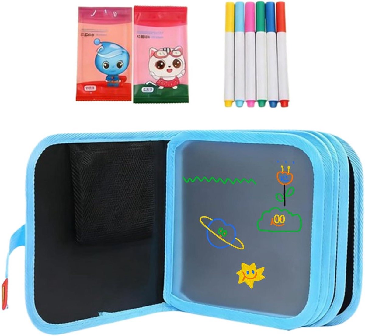 Uitwisbaar Tekentablet - Krabbelboek Kinderen - Creatief Bezig - Herbruikbaar Materiaal - 20.5 cm - Giraf