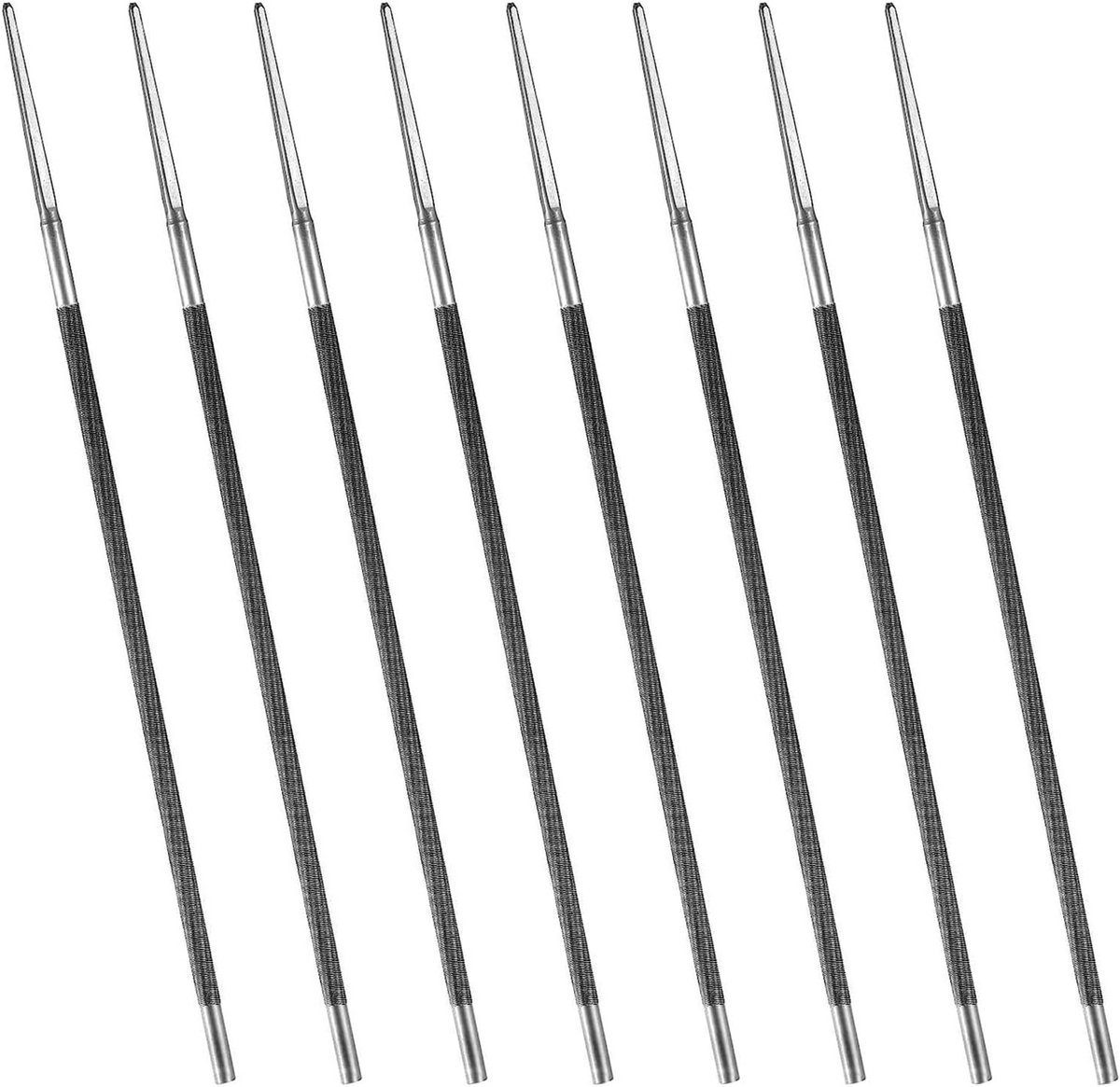 Set van 8 Ronde Vijl voor Kettingzaag, 4.8mm, Handmatig Scherpen van Zaagkettingen en Gereedschap