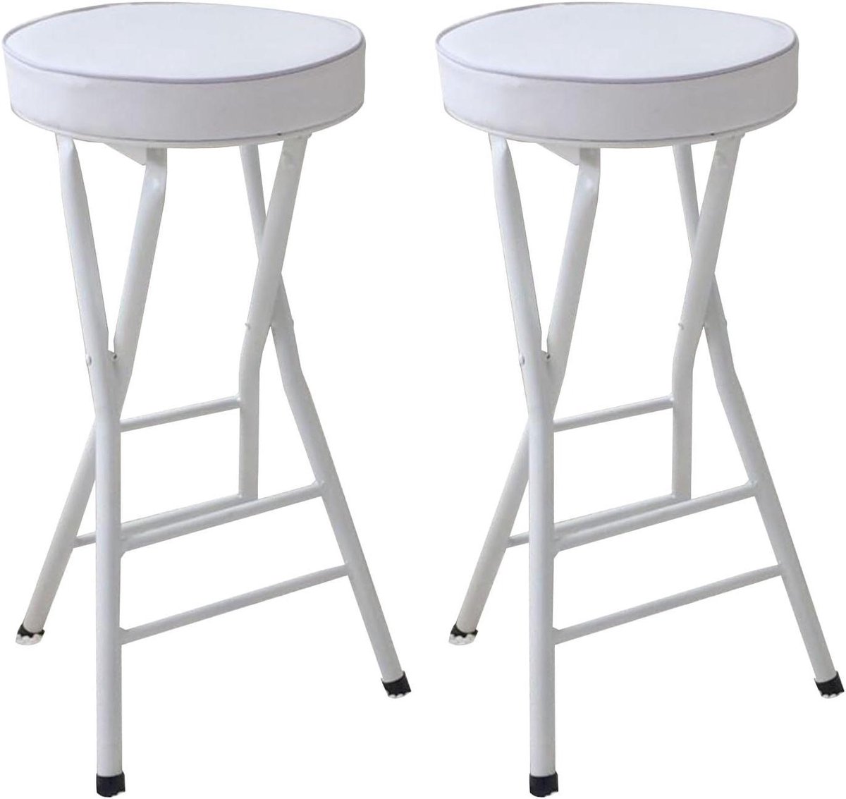 Barkrukken Set - Klapkrukken - Extra zitplaatsen - Ruimtebesparend ontwerp - 63 cm hoog - Zwart