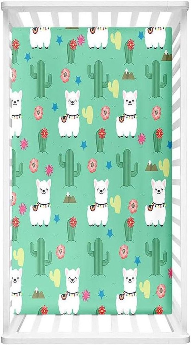 Ledikantlakens - Baby lakens - Comfortabele Slaap - Zachte Ademende Stof - 120 x 60 cm - Cactus