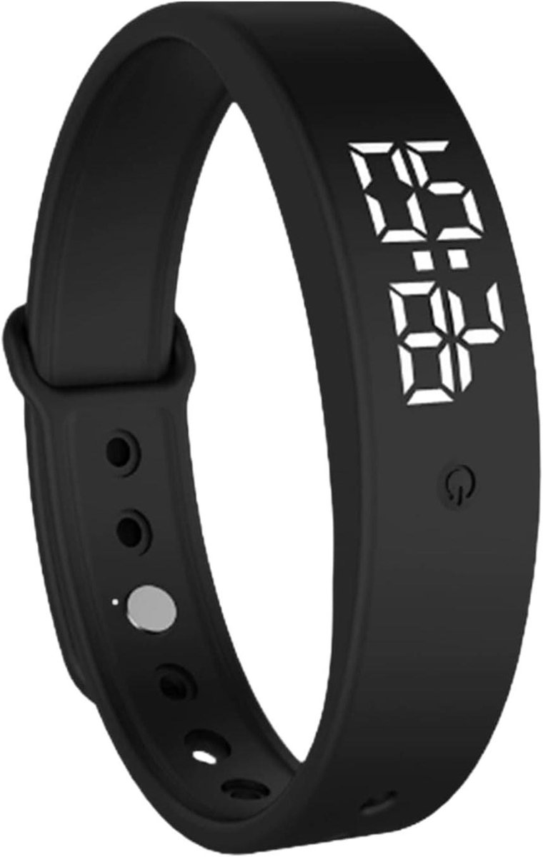 Wekker Armband - Tril Alarm - Dagelijkse Structuur - Drie Onafhankelijke Alarmen - Zachte Stoffen Band - Zwart