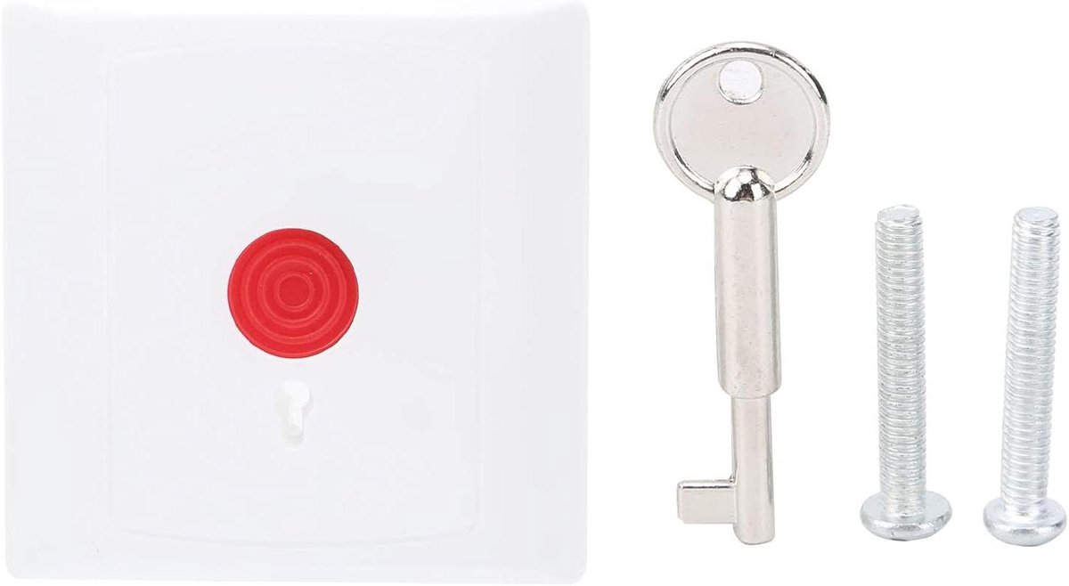 Noodknop Alarm - Paniekknop SOS - Beveiliging Huis - Hoge Temperatuur Weerstand - 250V - Wit