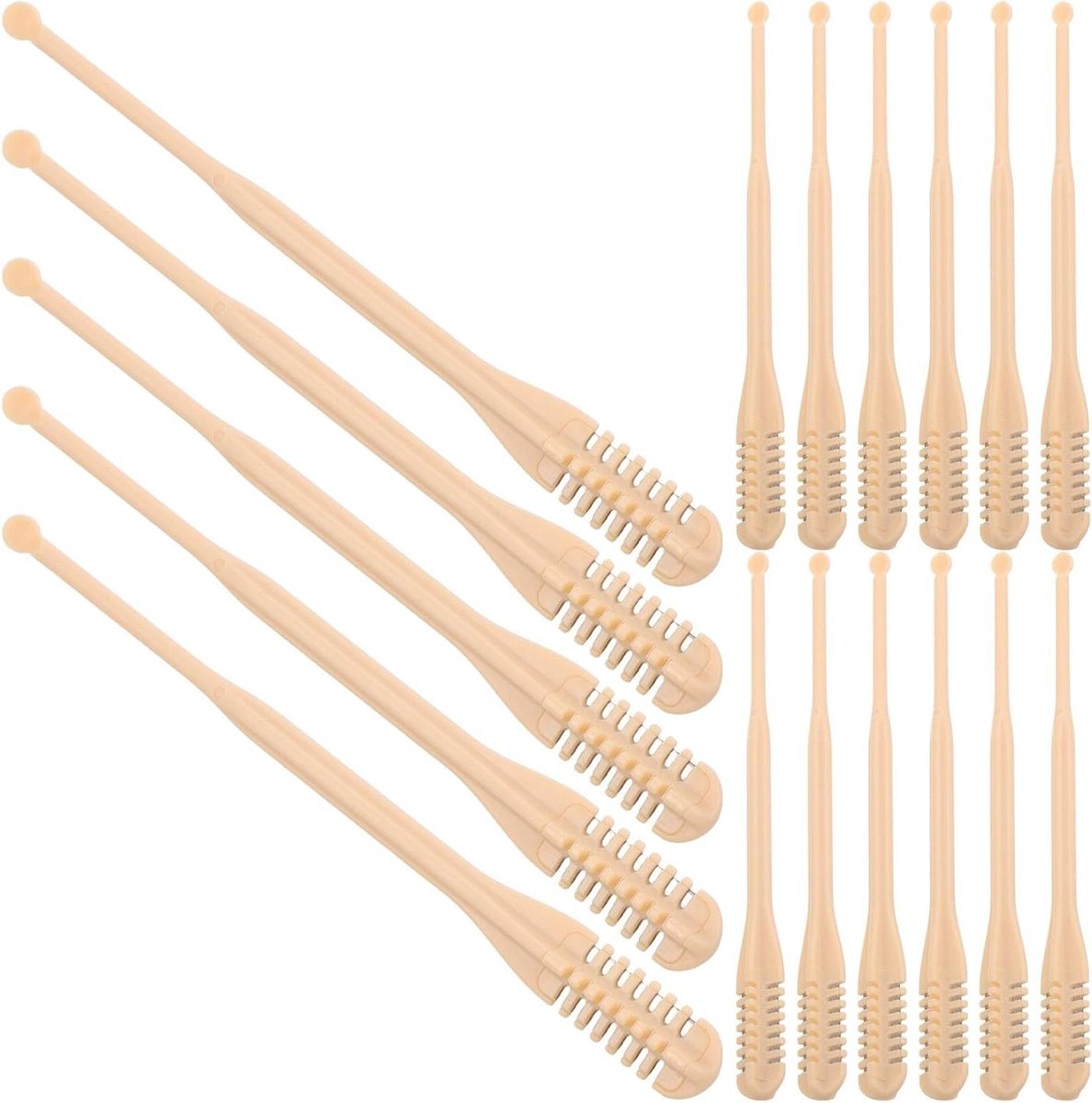 Handmatige Oorhaarknijper - Neustrimmer Oorreiniger - Persoonlijke Verzorging - Dubbelzijdig Ontwerp - 32 Stuks - Beige