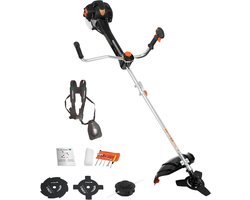 Professionele bosmaaier - Gras trimmer - Tuinonderhoud - Anti-vibratiesysteem - 62 cc - Zwart