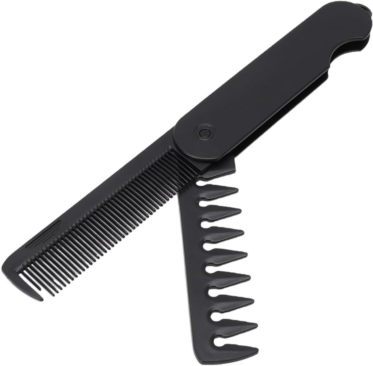 Opvouwbare Kam - Reis Kam - Snelle Styling - Fijne Grove Tanden - 11 x 3 x 1 cm - Zwart