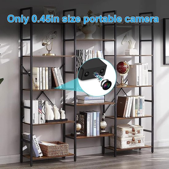 Verborgen Camera - Mini Spionagecamera WiFi - Huisbeveiliging - Detectie Menselijk Lichaam - 120 Graden Kijkhoek - Zwart — afbeelding 5