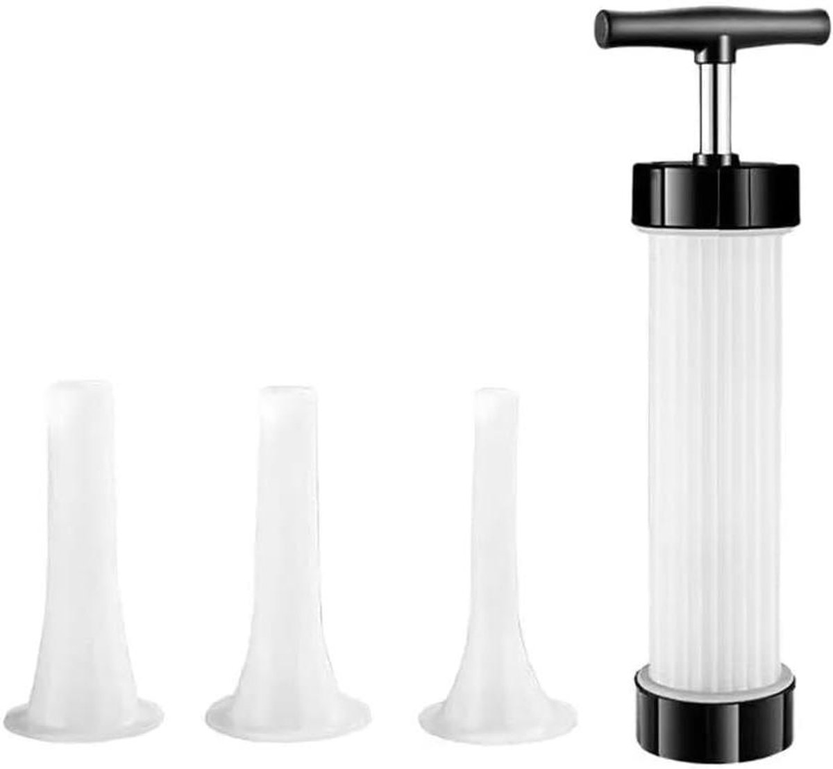 Worst Maker - Vlees Vuller - Zelf Worst Maken - Handmatige Bediening - 30 cm Lengte - Wit
