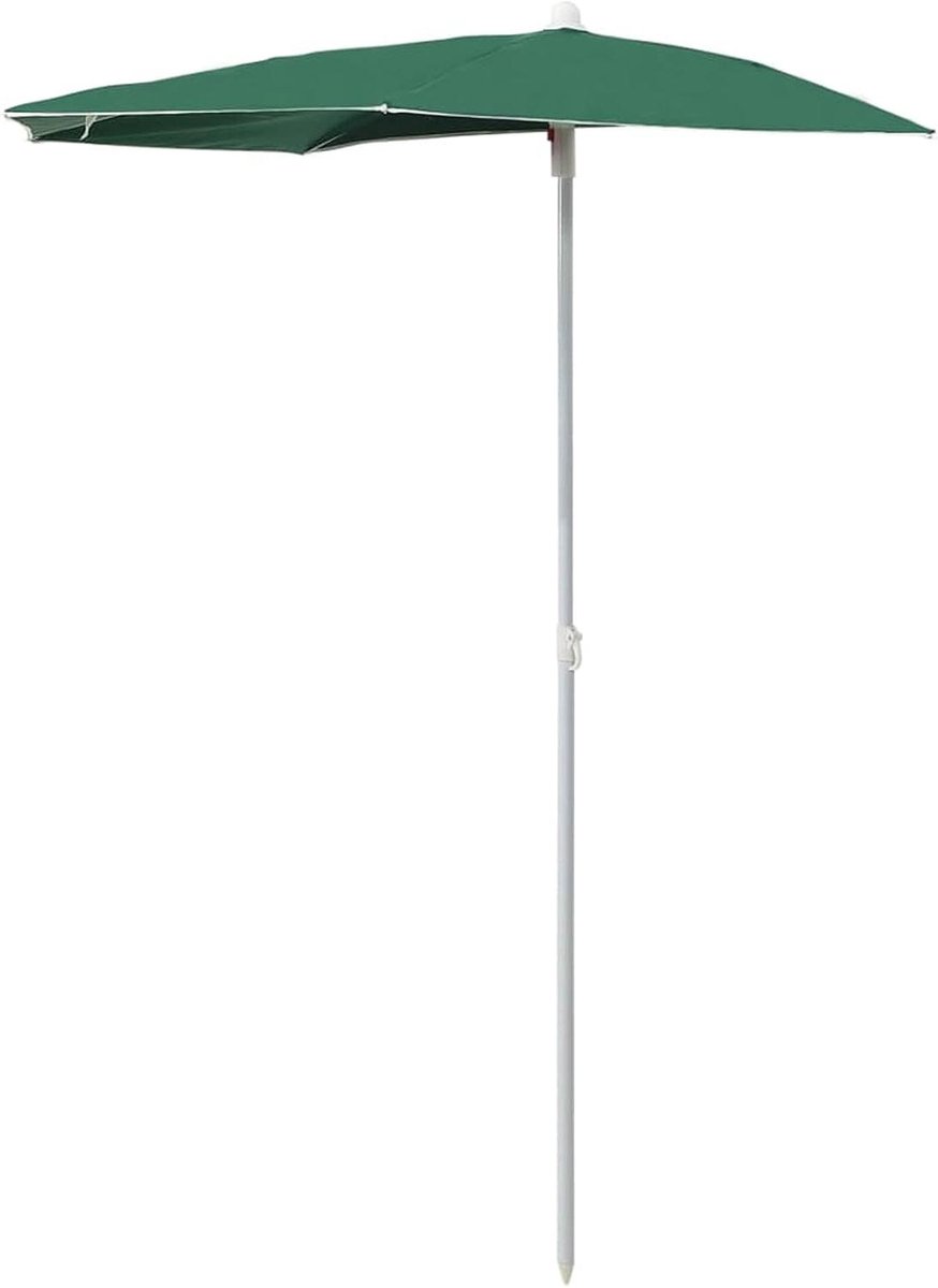 Halfronde parasol - Terras schaduw - Buiten ontspannen - UV-beschermend polyester - 180 x 90 cm - Groen