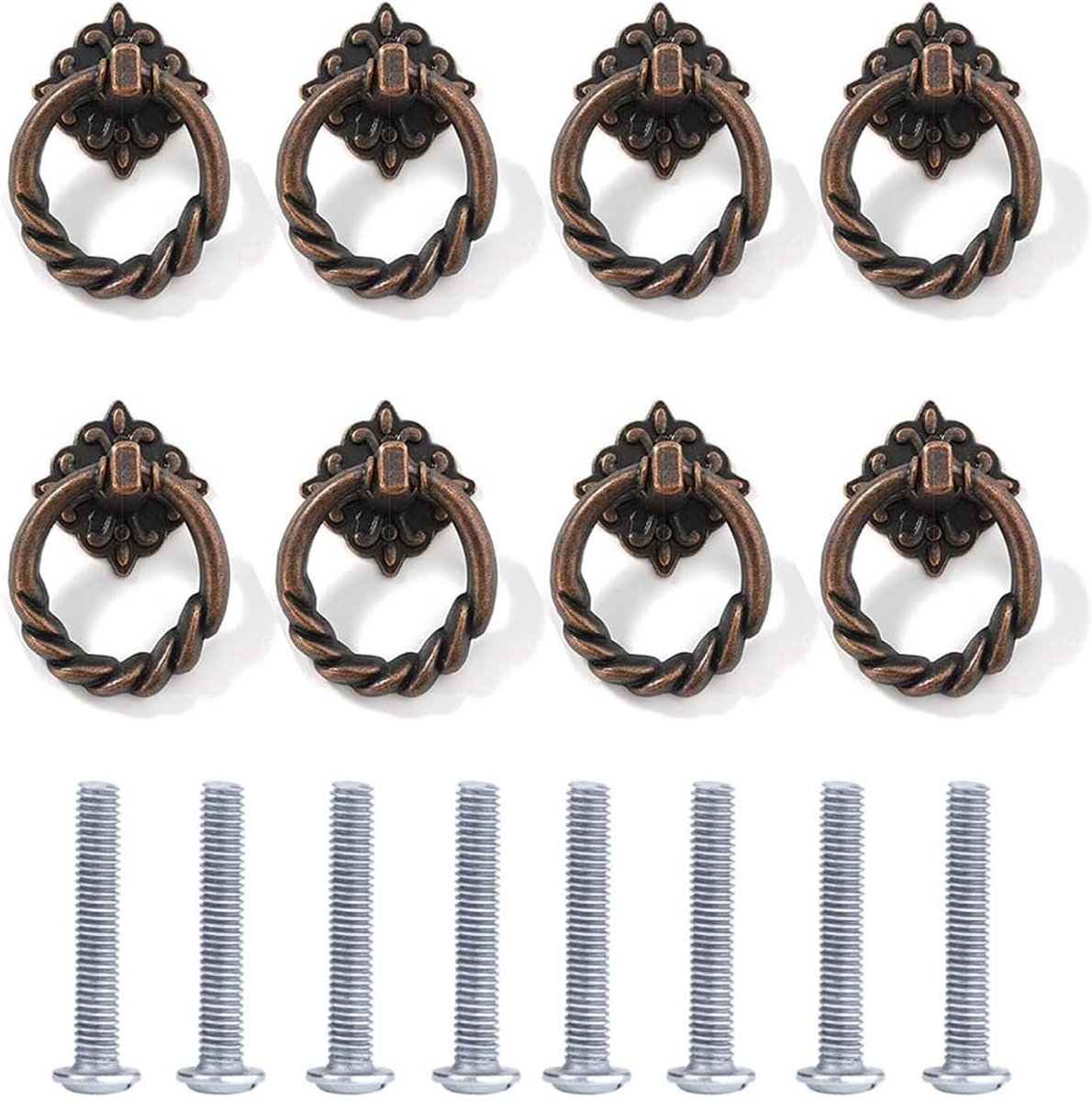 Vintage keukenkast knoppen en handgrepen - 8 stuks retro meubelaccessoires voor een unieke uitstraling