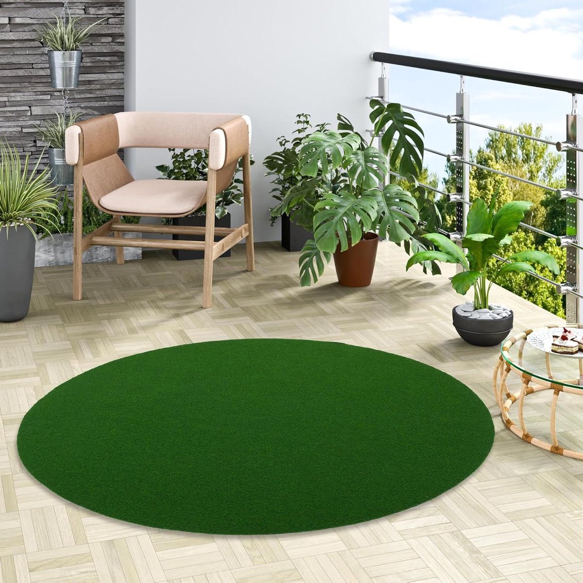 Kunstgras Tapijt - Decoratief Gras - Balkon Aankleden - Met Noppen - Diverse Maten - Groen