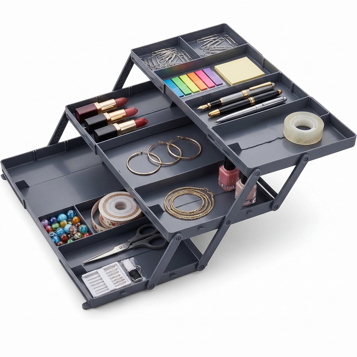 Cheqo® Lade Organizer - Bureau Organizer - Opbergbox - Ladeverdeler - Opbergdoos - Sorteerbox - Sieraden Organizer - Keukenlade Organizer - Make-up Organizer - Opbergsysteem - Multifunctioneel - Bureaulade Organizer - Lade Bakjes - Kantoor