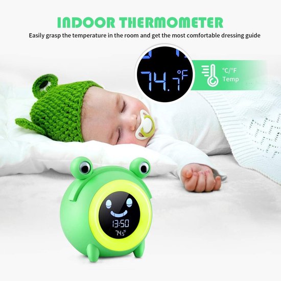Wake Up Light - Wekker Nachtlamp - Rustig Ontwaken - 5 Kleuren Veranderend - 1 Stuk - Groen van Wake-up Light — afbeelding 5